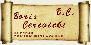 Boris Čerevicki vizit kartica